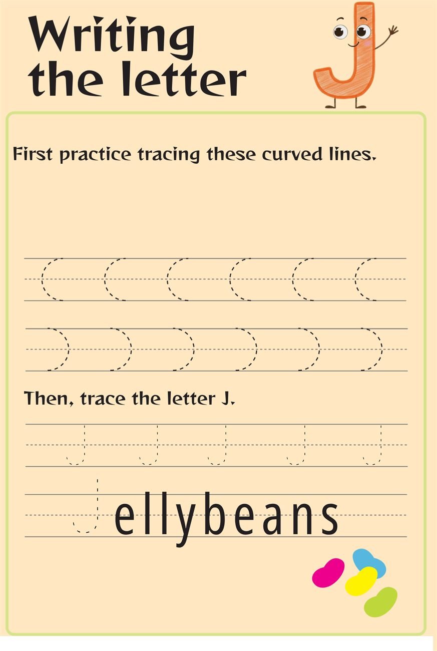 Free letter J tracing practice page