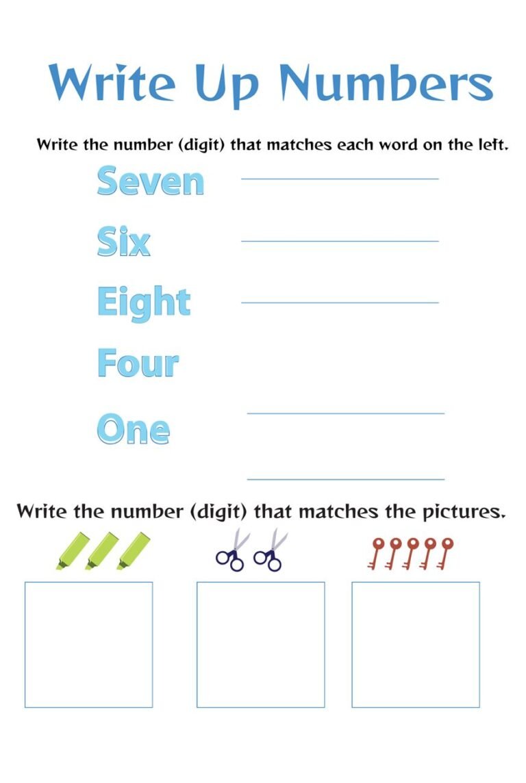 Learning Numbers Learning Numbers activity page 12